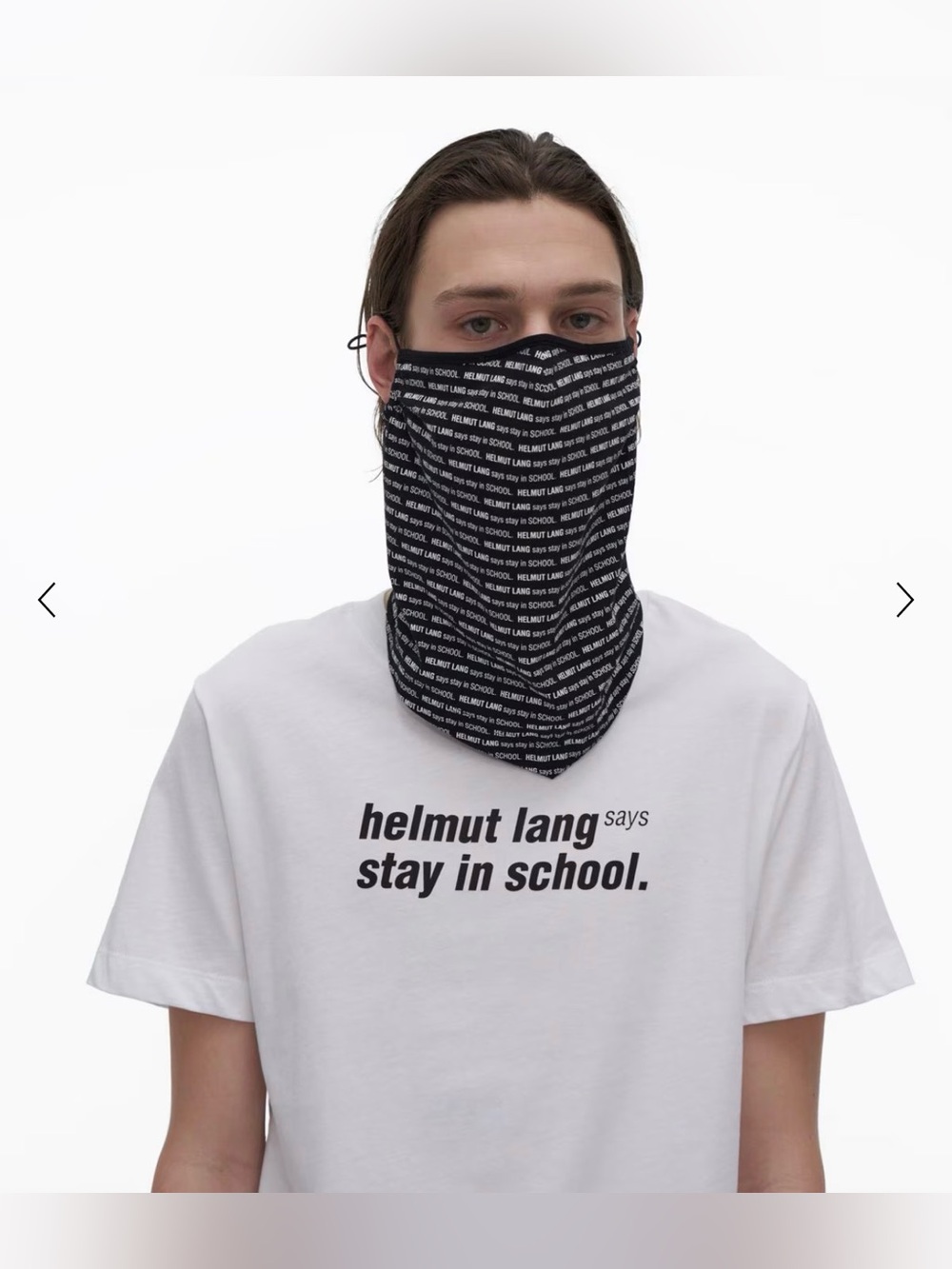 NWT Helmut Lang Stay In School Mask